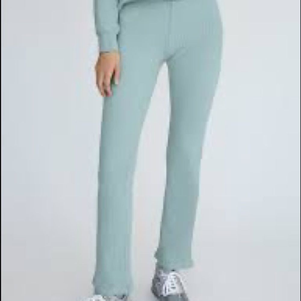 Wilfred Parker Pant Waffle Knit Organic Cotton Lounge Pants in Dream Blue XL - Picture 2 of 7